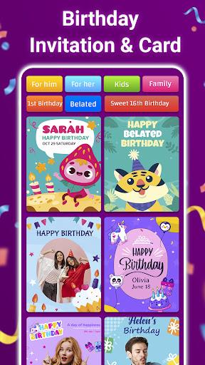Birthday Card Maker 2023 - عکس برنامه موبایلی اندروید