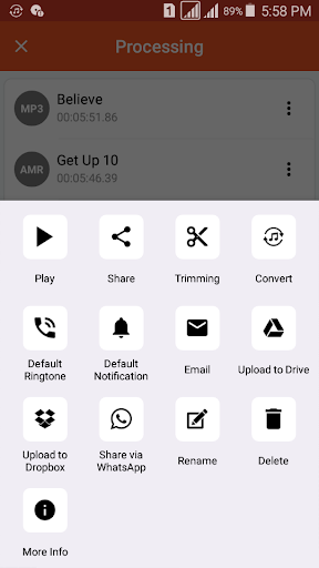 Audio Converter (MP3 AAC OPUS) - Image screenshot of android app