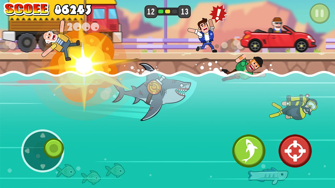 Shark Sprint-Hunt All - Gameplay image of android game