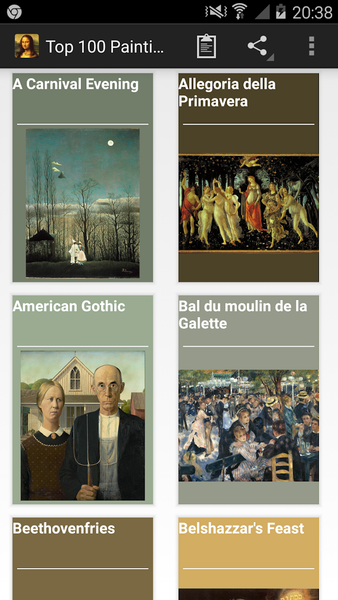 Famous Paintings - عکس برنامه موبایلی اندروید