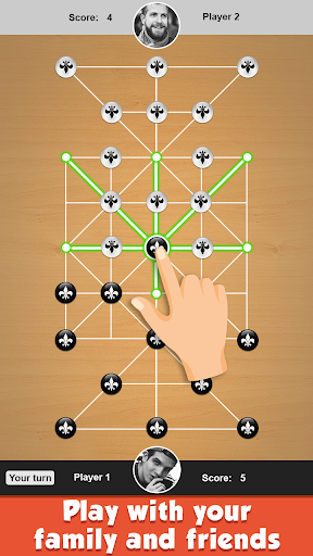 Sholo Guti - Bead 16 Game - Gameplay image of android game