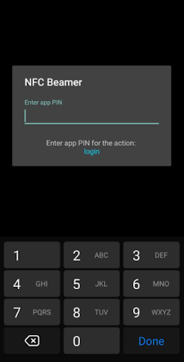 NFC Beamer Wallet - Image screenshot of android app