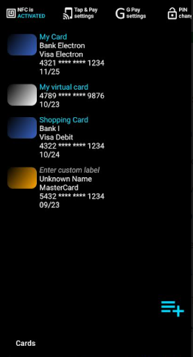 NFC Beamer Wallet - Image screenshot of android app