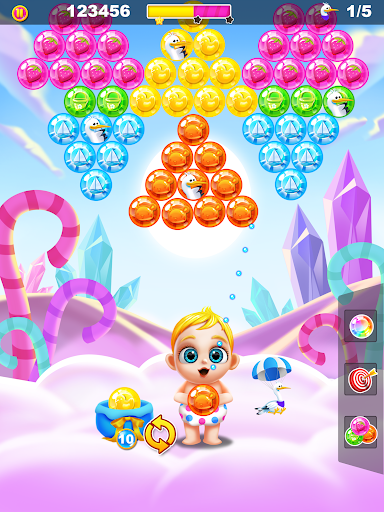 Baby's Bubble Shooter - Save the Storks! - Image screenshot of android app