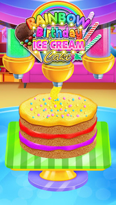 Rainbow Glitter Birthday Cakes - Gameplay image of android game