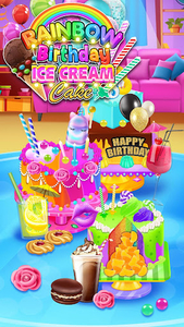 Rainbow Glitter Birthday Cakes - Gameplay image of android game
