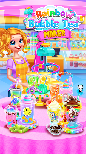 Rainbow Bubble Milk Tea Maker - Gameplay image of android game