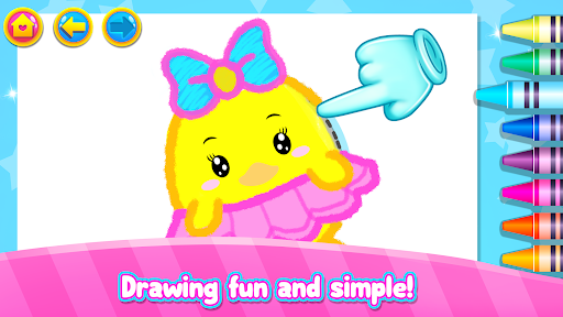 Rainbow Glitter Drawing Book - Gameplay image of android game