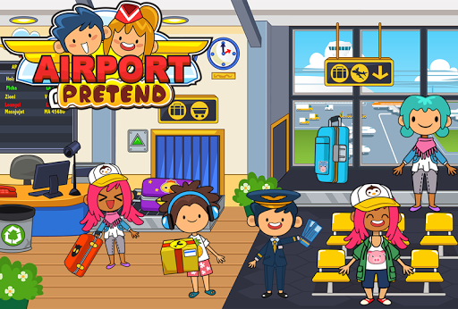 My Pretend Airport Travel Town - Image screenshot of android app