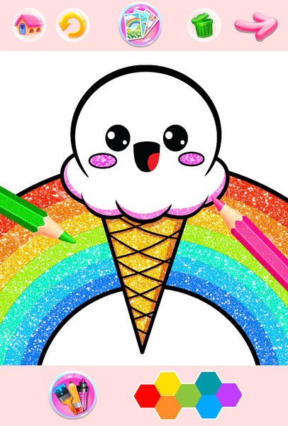 Rainbow Glitter Coloring Book - Image screenshot of android app