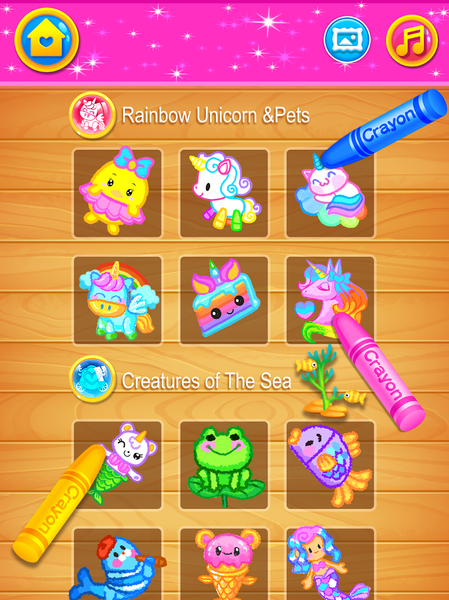 Glitter Coloring & Drawing - Gameplay image of android game