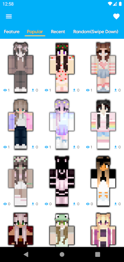 Cute Girl Skin for Minecraft - Image screenshot of android app