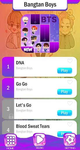 BTS Chibi Piano Tiles - Gameplay image of android game