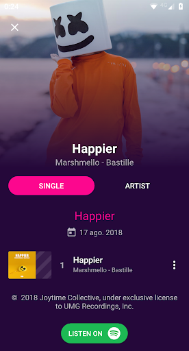 Music Recognition - Image screenshot of android app