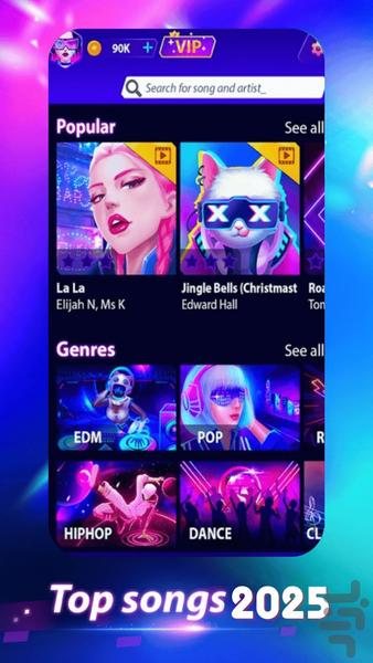 Piano4 Beat Tiles - Gameplay image of android game