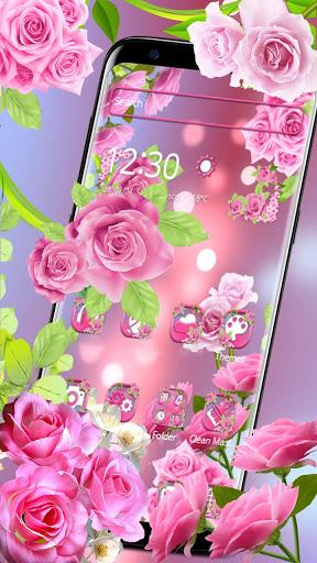 Beautiful Pink Rose Theme - عکس برنامه موبایلی اندروید
