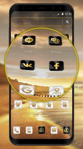 Beautiful Golden Sunset Beach Theme - Image screenshot of android app