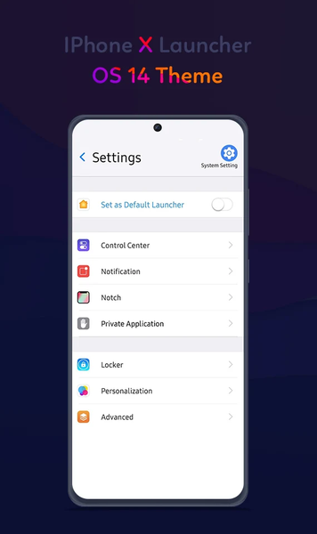 iphone ۱۴ launcher - عکس برنامه موبایلی اندروید