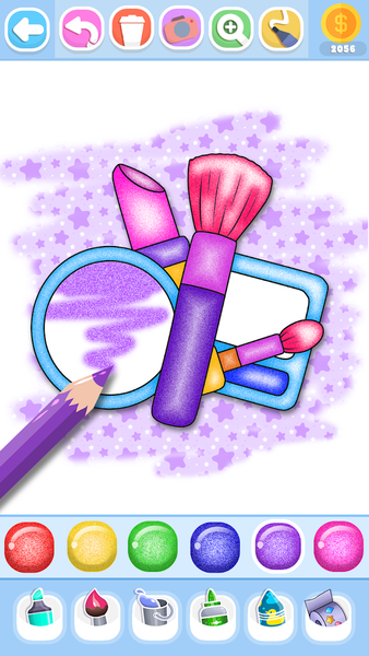 Glitter Beauty Coloring Pages - Image screenshot of android app