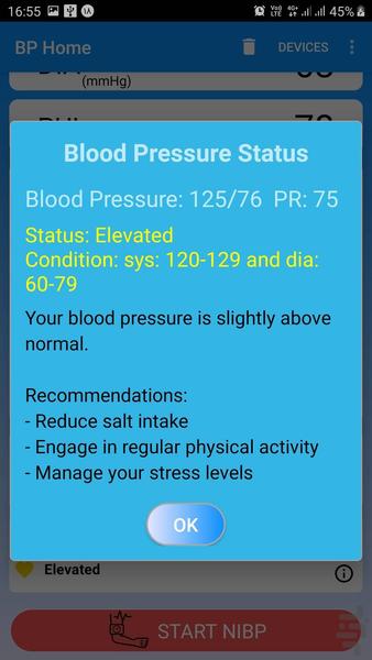 فشار خون سنج خانگی دقیق - بی پی هوم - عکس برنامه موبایلی اندروید