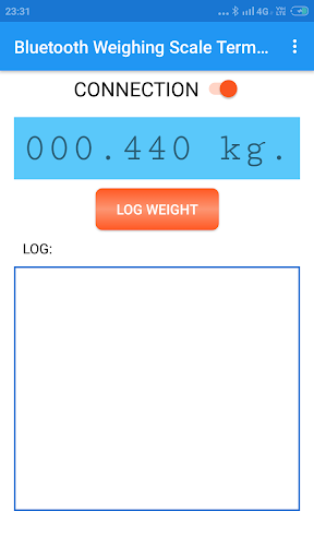 Bluetooth Weighing Scale Terminal - Image screenshot of android app