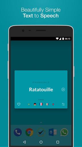 Pronounce - Free offline Text to Speech - عکس برنامه موبایلی اندروید