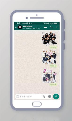 BTS WAStickerApps - BTS Sticker for Whatsapp - Image screenshot of android app
