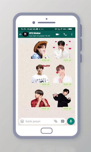 BTS WAStickerApps - BTS Sticker for Whatsapp - Image screenshot of android app
