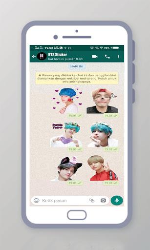 BTS WAStickerApps - BTS Sticker for Whatsapp - Image screenshot of android app