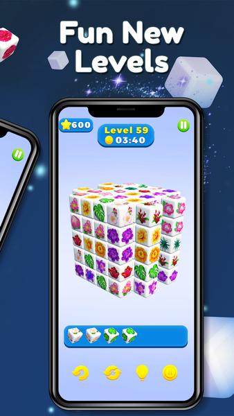 Flower Cube Quest: Tap Tiles - Gameplay image of android game