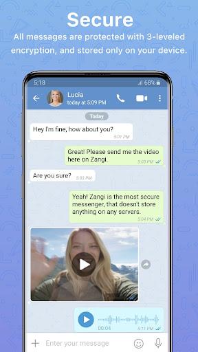 Zangi Private Messenger - عکس برنامه موبایلی اندروید