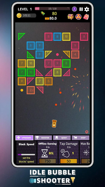 Idle Bubble Shooter - Gameplay image of android game