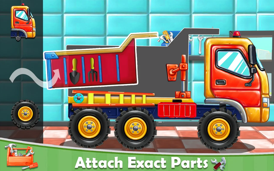 Kids Truck: Build JCB Games - عکس بازی موبایلی اندروید