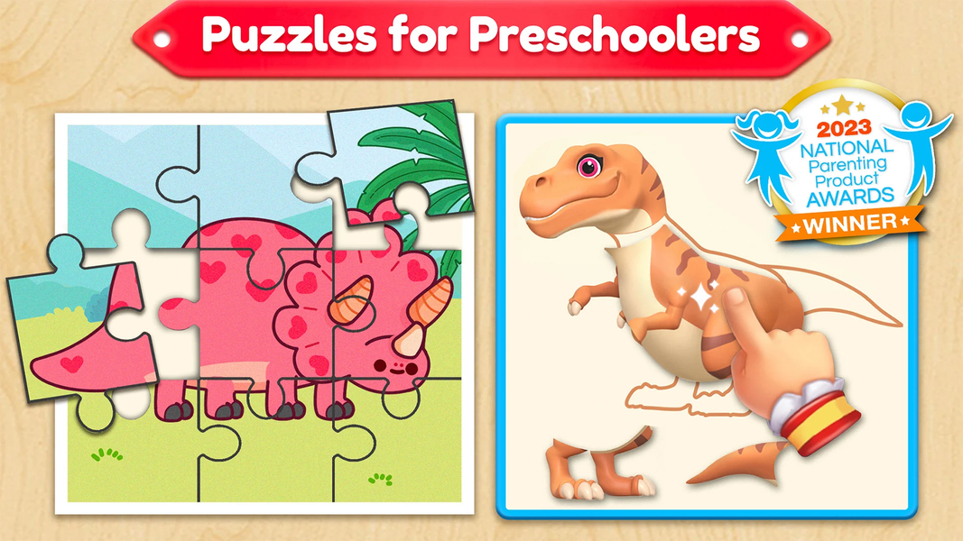 Dino Puzzle Games for Toddlers - عکس بازی موبایلی اندروید