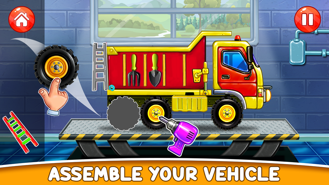 Build a House - Truck Games - Gameplay image of android game