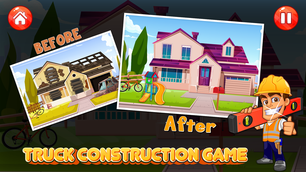 Build a House - Truck Games - Gameplay image of android game