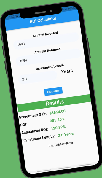 ROI Calculator -Calculate the - Image screenshot of android app