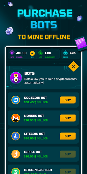 Idle Crypto Miner - Image screenshot of android app