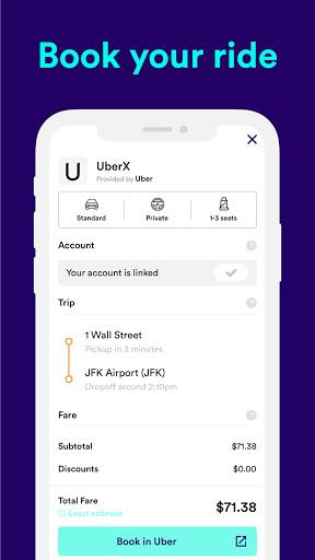 Compare rideshares & taxis - عکس برنامه موبایلی اندروید