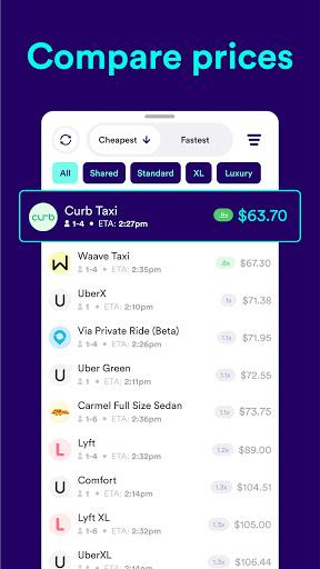 Compare rideshares & taxis - عکس برنامه موبایلی اندروید