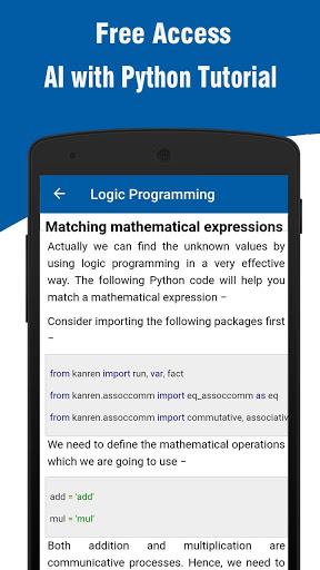 AI with Python Tutorial - Image screenshot of android app