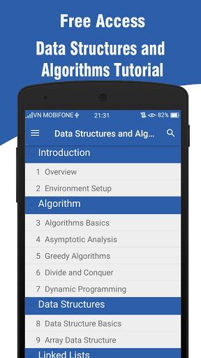 Data Structures and Algorithms - Image screenshot of android app