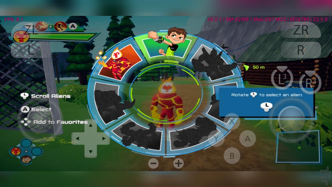 Ben10 Power Trip emulator - Gameplay image of android game