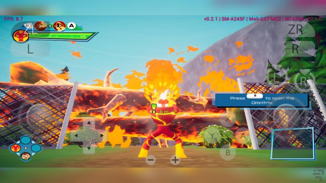 Ben10 Power Trip emulator - Gameplay image of android game