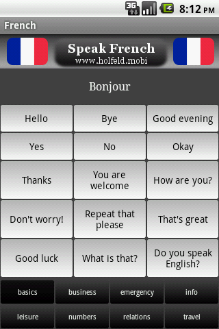 Speak French Free - عکس برنامه موبایلی اندروید