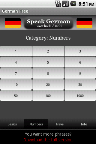 Speak German Free - عکس برنامه موبایلی اندروید