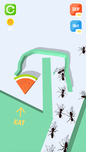 Ant Hunting Watermelon - Gameplay image of android game
