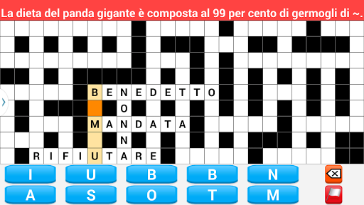 Cruciverba Italiano - Gameplay image of android game
