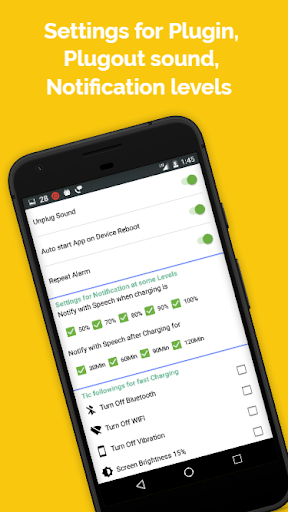 Battery Full Alarm Lite - عکس برنامه موبایلی اندروید