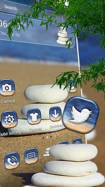 Beach Stone Launcher Theme - Image screenshot of android app